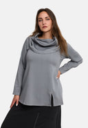 Camisa 'Juline' – Denim com stretch em linha A fluida