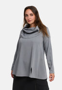 Camisa 'Juline' – Denim con elástico en línea A fluida