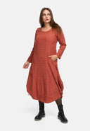 Kjole i A-linje med rynkning 'Ferina'