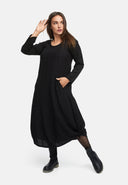 Kjole i A-linje med rynkning 'Ferina'