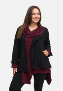 Veste asymétrique avec fermeture éclair 'Floréa'