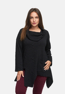 Túnica linha-A com gola-cowl 'Floréa'