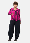 'Sienna' Jacke - Viskose-Stretch, Streifenmix