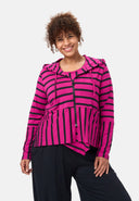 'Sienna' Jacke - Viskose-Stretch, Streifenmix