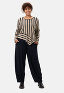 'Sienna' Shirt - Streifenlook, asymmetrischer A-Linie