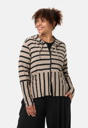 'Sienna' Jacke - Viskose-Stretch, Streifenmix