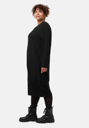 'Vera' Kleid - tiefes Schwarz & dezente Struktur