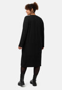 'Vera' Kleid - tiefes Schwarz & dezente Struktur