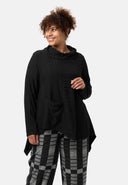 'Vera' Tunika - Ton-in-Ton-Struktur & asymmetrischer Schnitt