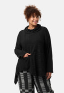 'Vera' Tunika - Ton-in-Ton-Struktur & asymmetrischer Schnitt