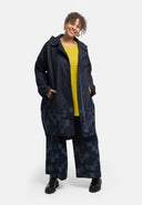 'Nila' frakke – Dark Denim, hætte