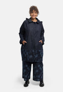 'Nila' frakke – Dark Denim, hætte