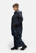 'Nila' frakke – Dark Denim, hætte