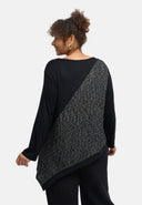 'Perlina' tunic – mixed materials, split hem