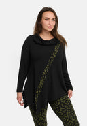 'Seriva' Túnica – Linha-A com Gola Cachecol & Painel Diagonal