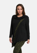 'Seriva' Túnica – Linha-A com Gola Cachecol & Painel Diagonal