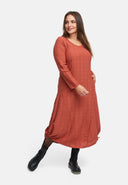 Dress in A-line with Gathering 'Ferina'