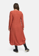 Dress in A-line with Gathering 'Ferina'