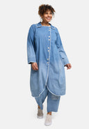 Manteau 'Sky' – Denim de qualité supérieure, délavage ombré et extensible