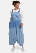 Salopette 'Sky' – Denim de qualité supérieure, dégradé & détails patchés