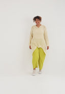 'Cotture' Strickshirt Long – A-Linie in luftiger Ajour-Struktur