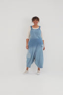 Salopette 'Sky' – Denim de qualité supérieure, dégradé & détails patchés